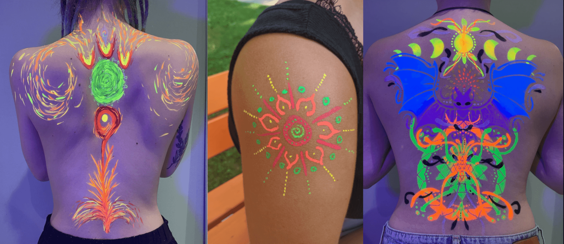 Neon Body Art: Jen und Shwops Farbfest